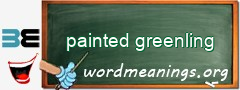 WordMeaning blackboard for painted greenling
